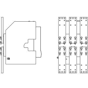Контактор (Legrand) Комплект шин (шаг 116,5мм) для переднего присоединения выдвижного Протон 25