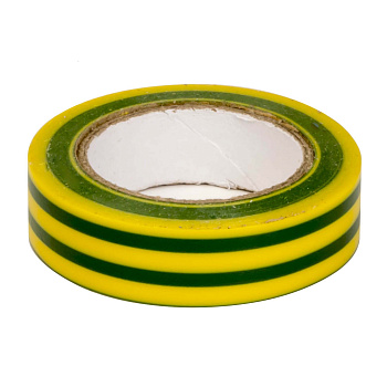 DKC Лента изоляционная ПВХ 19x0,15 20м в рулоне желто-зелёная