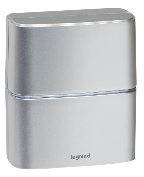 Купить Legrand Звонок беспроводной - комплект "Премиум" - 30 рингтонов - дальность 200 м - цвет алюминий 094271