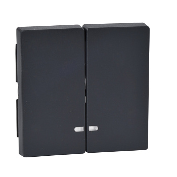 SE Merten SM Антрацит Клавиша 2-ая с подсветкой MTN3420-0414