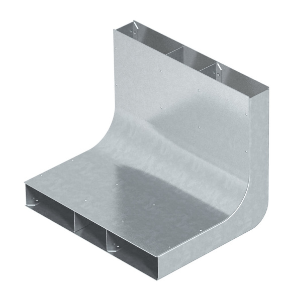 OBO Bettermann Угол вертикальный 90° кабель-канала EUK 250x38/3 секции (сталь) 7400648