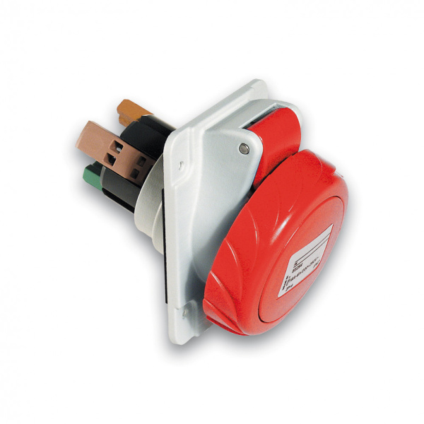 SE PratiKa Розетка скрытой установки, угловая, быстрозажимное соединение, 16А 3P+E IP67 380В PKY16F734