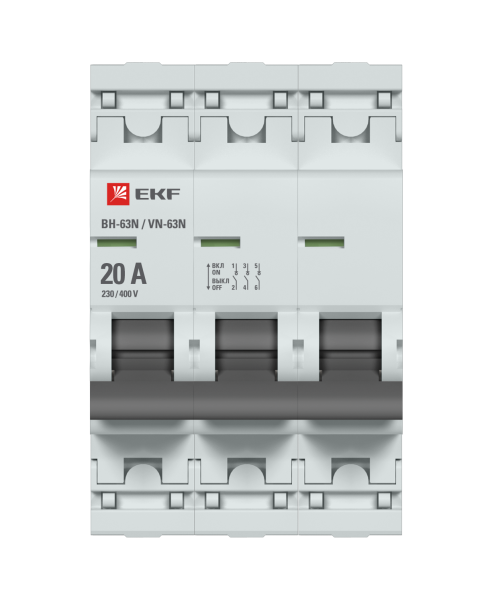 Купить EKF Выключатель нагрузки 3P 20А ВН-63N PROxima
