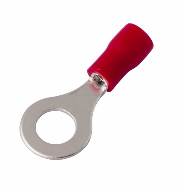 Наконечник кольцевой изолированный ø6.5мм 0.5-1.5мм² (НКи 1.5-6 / НКи 1,25-6) красный Rexant 08-0015