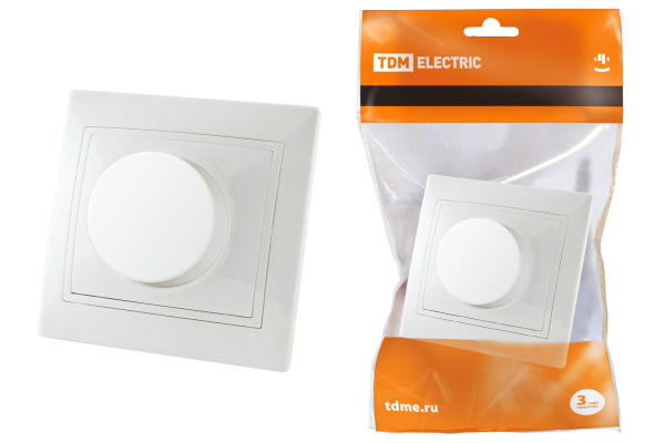 TDM Светорегулятор поворотный RL 600 Вт белый "Таймыр" SQ1814-0024