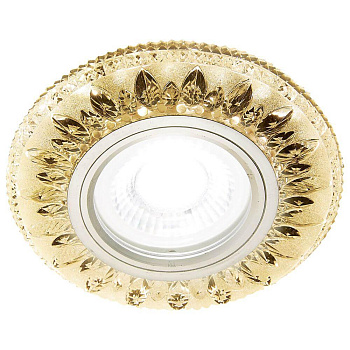 Ambrella Встраиваемый точечный светильник со светодиодной лентой S305 CH/W хром/прозрачный хрусталь/MR16+3W(LED WARM)