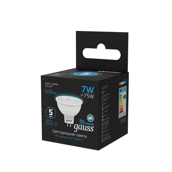 Купить Gauss Лампа MR16 7W 630lm 6500K GU5.3 LED 101505307