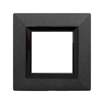 DKC Рамка из металла, "Avanti", графитовая, 1 пост (2 мод.)