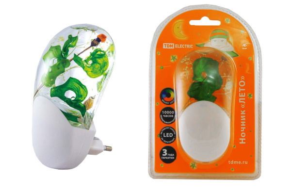 TDM Ночник "Лето" с датчиком света, светодиодный,1Вт, 220 В SQ0357-0002