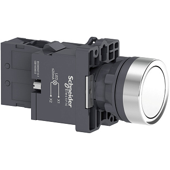 SE Кнопка с подсветкой LED, 220В,белая,1НO XA2EW31M1