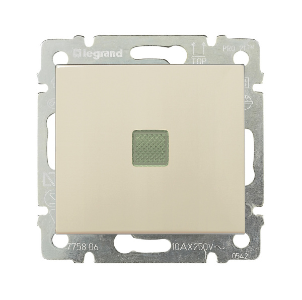 Купить Legrand Valena Крем Выключатель 1-клавишный с подсветкой 774310