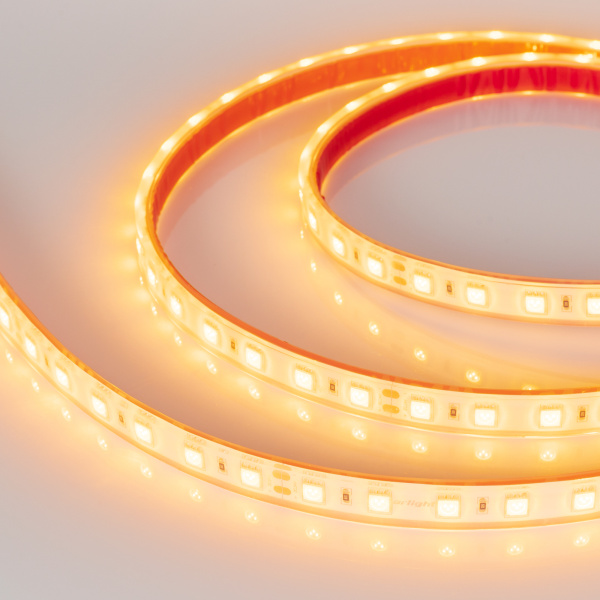 Купить Arlight Светодиодная лента RTW 2-5000PGS 24V Yellow 2x (5060, 300 LED, LUX) (14.4 Вт/м, IP67) 014019