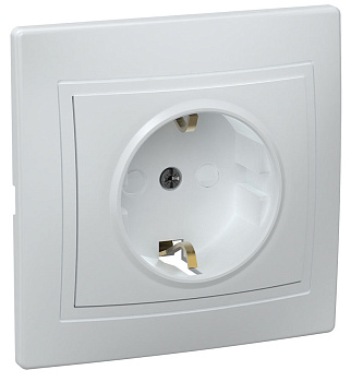 IEK KVARTA РСш10-3-КБ Роз. 1мес. c з/к с з/ш 16А кер. бел.