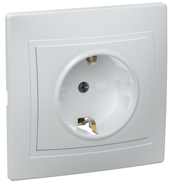 IEK KVARTA РСш10-3-КБ Роз. 1мес. c з/к с з/ш 16А кер. бел.