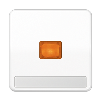 JUNG CD 500/CD plus Белая Клавиша 1-ая с/п с оранжевой линзой с полем для надписи CD590NAKOWW