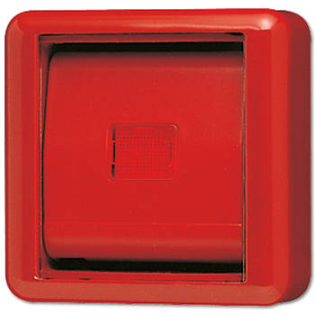 JUNG Крышка со стеклом – красная клавиша и красное окошко 860WGLRT