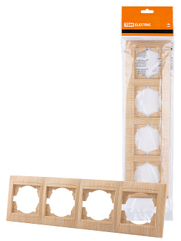 TDM Рамка 4-х постовая горизонтальная сосна "Лама" SQ1815-0332