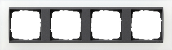 Gira Event Opaque Белый матовый/Антрацит Рамка 4-ая 021424