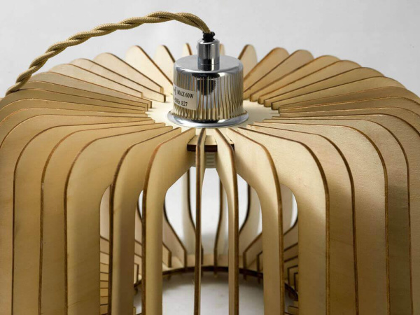 Купить Lussole PROMO 2 Металл Хром / серый Дерево Подвес E27 60W LSP-9832