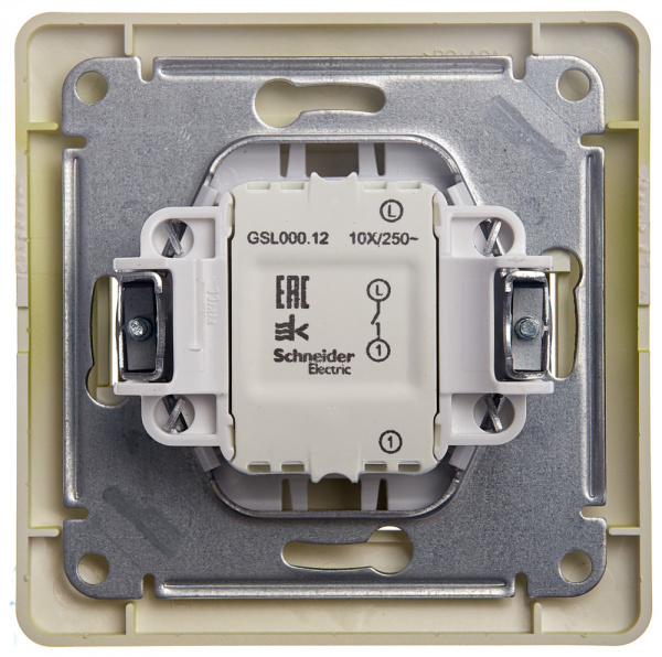 Купить Systeme Electric Glossa Фисташковый Выключатель 1-клавишный сх.1, 10AX (в сборе)