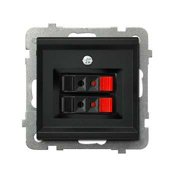 Ospel Sonata Черный металлик Розетка аккустическая 2-я, без рамки GG-2R/m/33