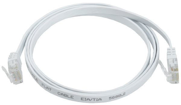 IEK ITK Коммутационный шнур плоский категория6 UTP 3м белый PC08-C06U-3M-FL