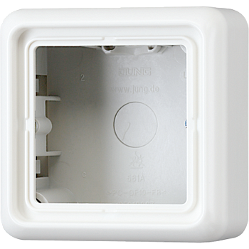 JUNG CD 500/CD plus Белая Коробка для накладного монтажа 1-ая с рамкой CD581AWW