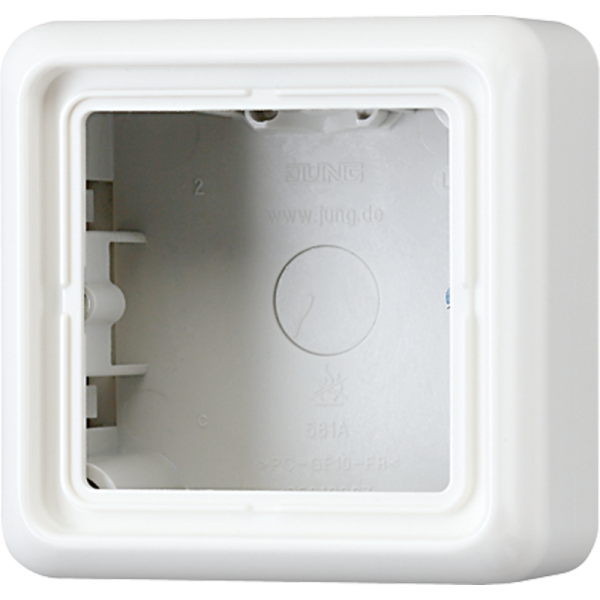 JUNG CD 500/CD plus Белая Коробка для накладного монтажа 1-ая с рамкой CD581AWW