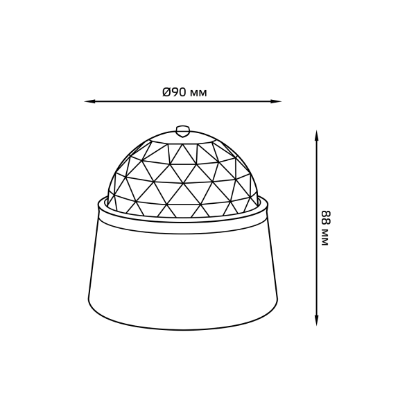 Купить Gauss Светильник "диско" 3W 220-240V белый с фиксированной проекцией с кабелем электропитания и выключателем LED DIY0021
