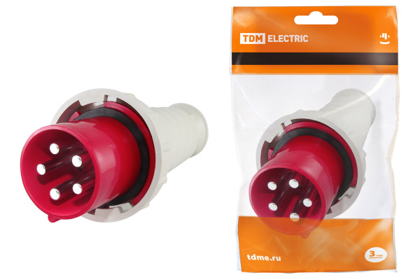 TDM Вилка 035 3Р+РЕ+N 63А 380В IP54 SQ0601-0008