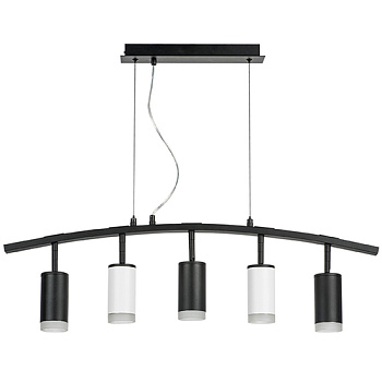 Lightstar LR7353733620 Люстра RULLO 5х50W GU10 ЧЕРНЫЙ/БЕЛЫЙ (571735+214437-3+214436-2+202430-5), шт
