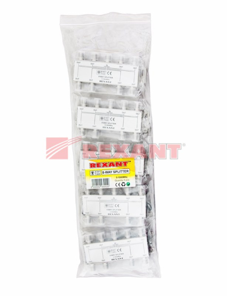 Купить Делитель ТВ х 8 под F Разъем 5-1000 МГц Rexant 05-6005