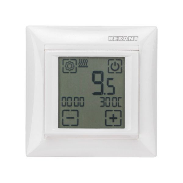 Терморегулятор сенсорный программируемый RX-421H,белый, совместим с Legrand серии Valena Rexant 51-0586
