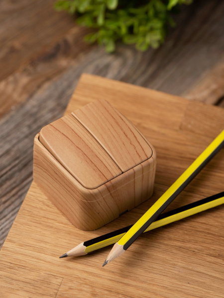 Купить EKF Basic Минск Светлое дерево Выключатель 2-кл, 10А, ОП