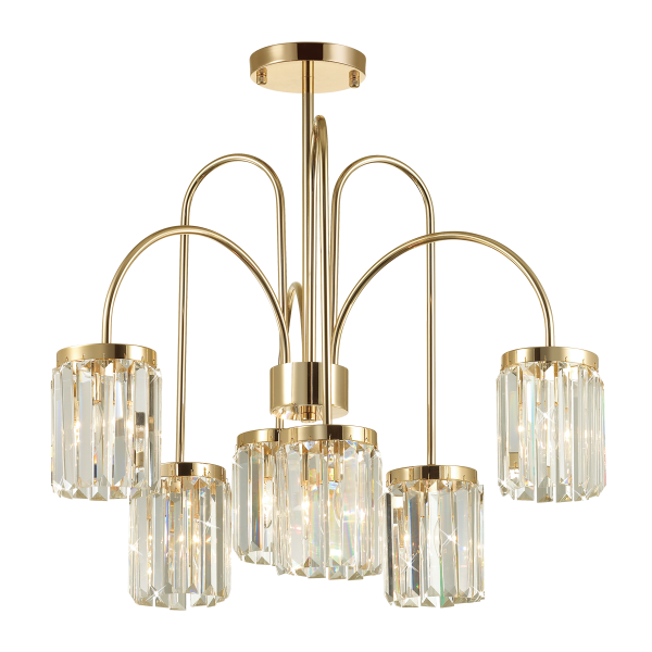 Купить Odeon Light 4987/6C CLASSIC ODL22 449 золотой/хрусталь Люстра потолочная E14 6*40W VASSA