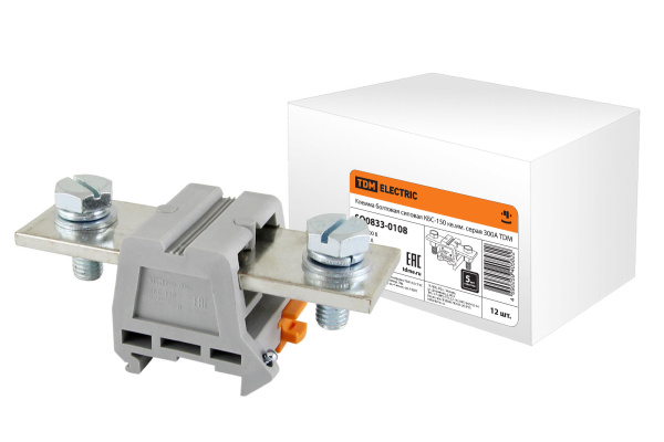TDM Клемма болтовая силовая КБС-150 кв.мм. серая 300А SQ0833-0108