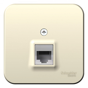 Systeme Electric Blanca наруж Молочная Розетка ТЛФ RJ11 изолир. пластина