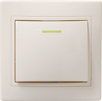 IEK KVARTA ВС10-1-1-ККм Выключатель 1кл с инд. 10А (кремовый)