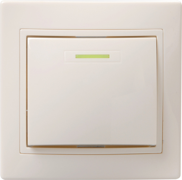 IEK KVARTA ВС10-1-1-ККм Выключатель 1кл с инд. 10А (кремовый)