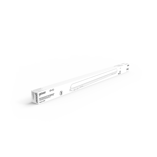 Купить Gauss Св-к линейный СПП-176 EVO 36W 3960lm 6500K 200-240V IP65 1200*76*66мм соед в линию LED 864425336