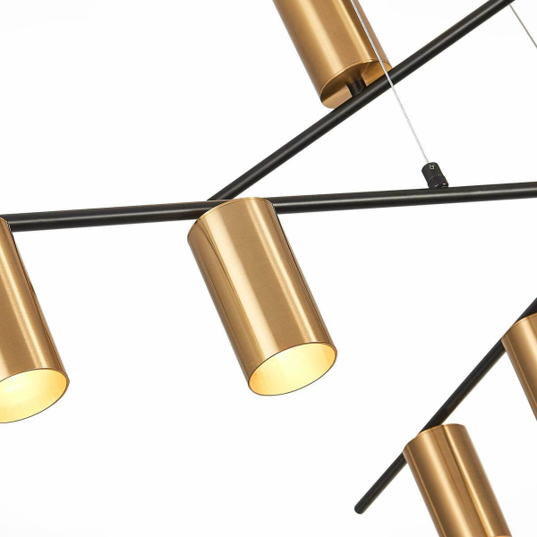 Купить ST Luce SL1206.402.12 Светильник потолочный Черный/Латунь GU10 12*7W