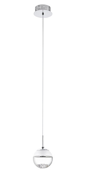 Eglo Подвес LED MONTEFIO 1, 1х5W (LED), Ø140, хром/стекло, хрусталь 93708