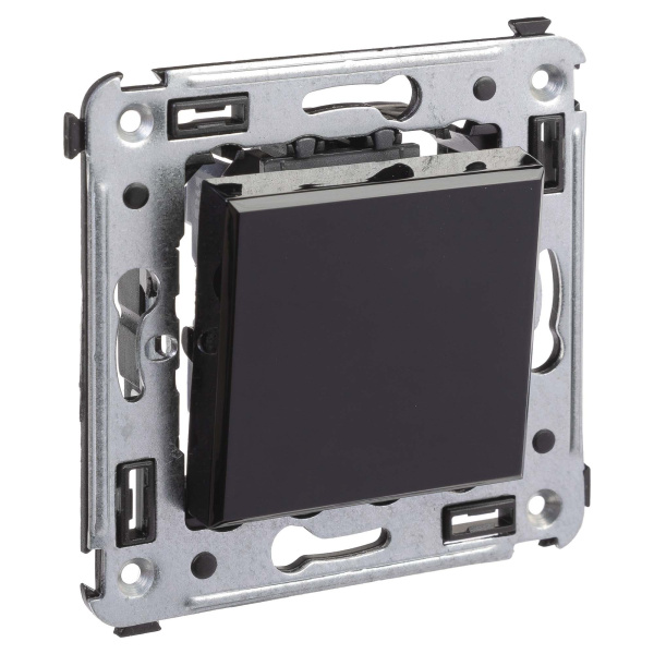 Купить DKC Переключатель одноклавишный в стену, "Avanti", "Черный квадрат"