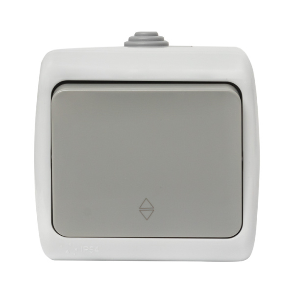 Купить EKF PROxima Мурманск Выключатель проходной 1-клавишный 10А IP54 серый