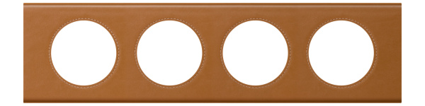 Legrand Celiane2 Кожа карамель Рамка 4-ая (2+2+2+2 мод) 069424