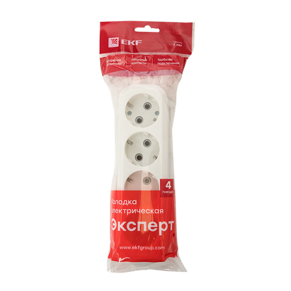 Купить EKF PROxima Колодка 4 гн. 16А 3,5кВт с/з Эксперт