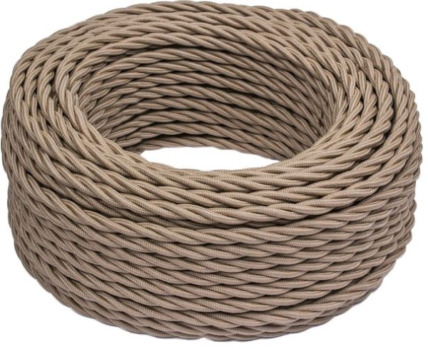 BIRONI Капучино матовый Витой провод  2*1,5 10м B1-424-716-10