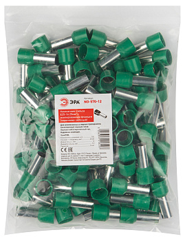 ЭРА NO-570-12 Наконечник-гильза Е25-16 25мм2 с изолированным фланцем (коричнево-зеленый) (100 шт)