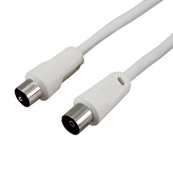 Шнур TV шт - TV гн 10М Белый Rexant 18-0007