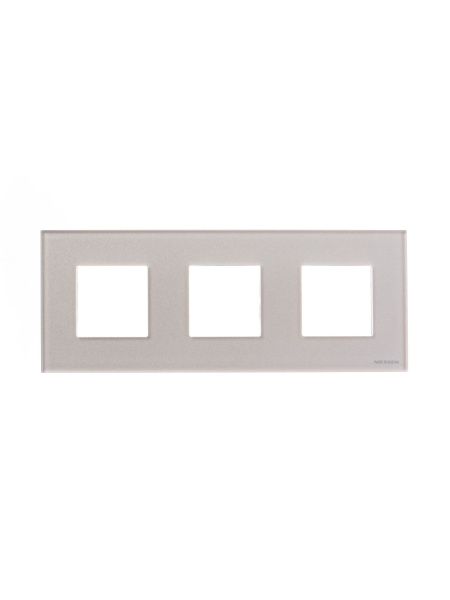 Купить ABB NIE Zenit Стекло Жемчужное Рамка 3-я 2+2+2 мод 2CLA227300N3501